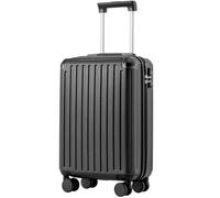 COOLIFE Cabin Suitcase 55X35X20cm for Ryanair & EasyJet, ABS Hard Shell Lightweight, 4 Dual-Spinners Wheels & TSA Lock - for Europe, Business, Study Abroad, Cruise | Carry On Suitcase