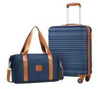 COOLIFE Cabin Suitcase, 55x40x20cm Cabin Luggage with ABS Hard Shell and Easyjet Bag 30L(45×36×20cm) Set, Carry On Suitcase with TSA Lock & 4 Wheels, Suitable for Ryanair, Easyjet, Paid Hand Luggage