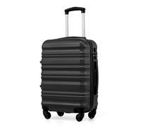COOLIFE Carry On Suitcase 20 Inch, Durable ABS+PC Hardshell Travel Luggage with Telescopic Handle, TSA Lock & Smooth Wheels, Cabin Bag for Weekend Getaway Business Travel Fits EasyJet & Ryanair（Black）