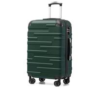 COOLIFE Hard Shell Suitcase with TSA Lock and 4 Spinner Wheels Lightweight Durable (Dark Green, M(67cm 60L))