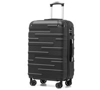 COOLIFE Hard Shell Suitcase with TSA Lock and 4 Spinner Wheels Lightweight Durable (Grey, M(67cm 60L))
