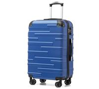 COOLIFE Hard Shell Suitcase with TSA Lock and 4 Spinner Wheels Lightweight Durable (Navy Blue, M(67cm 60L))