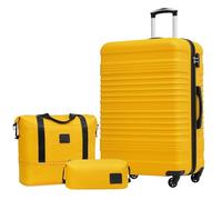 COOLIFE Suitcase Large, 28-Inch Luggage Sets 3 Piece Suitcase Set ABS Hard Shell, Luggage High Capacity with Expandable Travel Duffels Bag ＆ Toiletry Bag Included TSA Lock and Spinner Wheel for Travel