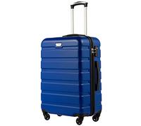 COOLIFE Suitcase Trolley Carry On Hand Cabin Luggage Hard Shell Travel Bag Lightweight with TSA Lock and Durable 4 Spinner Wheels (Navy Blue, S(56cm 38L))