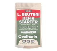 Coolinario L Reuteri Kefir Starter Powder (5-Pack, 1g Sachets) Live Kefir Cultures with Lactobacillus Reuteri Probiotics | Creamy & Tangy | Non-GMO, No Preservatives, Gluten Free, Halal, Kosher