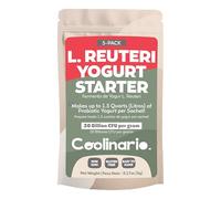 Coolinario L Reuteri Yoghurt Starter (5-Pack, 1g Sachets) Yogurt Starter Culture with Lactobacillus Reuteri Probiotics | Creamy & Delicious | Non-GMO, No Preservatives, Gluten Free, Halal, Kosher