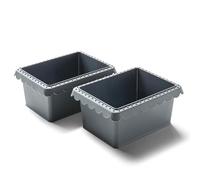 Coolinato - Mini Bread Baking tin 550 g Made of Heat-Resistant Platinum Silicone Set of 2 Grey 17 x 13 x 7.5 cm - Mould for hot air Fryer (air Fryer) & Oven - for Small Loaves & Cakes Incl. 4 Recipes