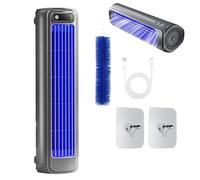 Cooling Ace, Cooling Ace Portable Air Cooler Fan, with 3 Speeds Led Display, Usb Charging, Desktop Tower Fan for Office, Bedroom, Kitchen (blue)