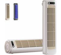 Cooling Ace Turbo Portable Air Conditioner Fan - 3-Speed Super Silent Tower AC with USB Rechargeable, Hanging/Vertical Mode for Bedroom, Office, Kitchen(Color:Beige)