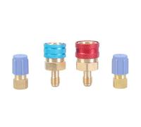 Cooling Agent Charges Hose Adapter Upgrades Quick Couplers Set High/Low Side Air Conditioning Hose Fitting 2pcs for R1234YF Resistant Brass