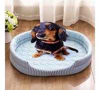 Cooling Animal Socket, High Strength Summer Sleep a Cool Bed Beautiful Appearance Ice Silk Easy Disassembly for a Kitty and a Puppy (Blue)