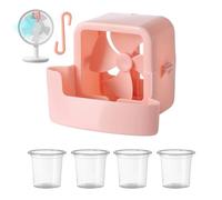 Cooling Attachment For Fan - Hangable Ice Box Cup, Clip On Cooler Accessory | PP, Blue Pink, 4 Cups, Energy Saving, Summer Floor Desktop Home Office Bedroom, Refreshing Breeze