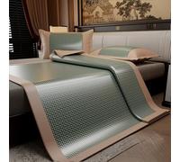 Cooling Bamboo Bed Mat Foldable Double Sided Rattan Woven Summer Mat for Bed Breathable & Eco Friendly Perfect for Hot Sleepers & Summer Nights