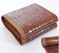 Cooling Bamboo Sleeping Mat, Breathable Rattan Pad for Summer Mattress, Foldable Design, Traditional Style Perfect for Hot Nights, Fits Single/Double/Queen Beds (59"x76.8")