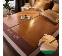 Cooling Bamboo Sleeping Mat - Double-Sided Air Conditioning Bed Sheet, Folding Smooth Design for Summer Comfort