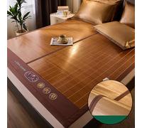 Cooling Bamboo Sleeping Mat - Double-Sided Air Conditioning Bed Sheet, Folding Smooth Design for Summer Comfort