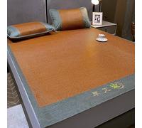 Cooling Bamboo Sleeping Mat - Foldable Double Sided Indoor Roll-up Runner Rug for Bedroom and Living Room - Easy Care
