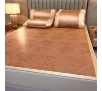 Cooling Bamboo Sleeping Mat, Foldable Thin Mattress for Home, School, and Dormitory, Breathable Woven Summer Bed Accessory