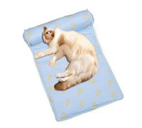 Cooling Bed, Foldable Mat, Washable Cooler Pad, Breathable Keeps Cool Kitten Ice Cushion, Cute Sleeping Padding, Puppy Blanket With Pillow, Portable Summer Dog Cat Bed