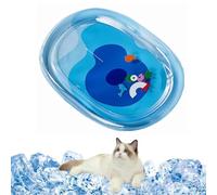 Cooling Bed for Dogs Cats,Upgrade Cat Water Bed Play Mat,Sensory Water Play Mat for Cats,Thickened Non Slip Cat Play Mat with Floating Fish Design,Interactive Pet,Cats,Dogs Bed Toy for Indoor Summer