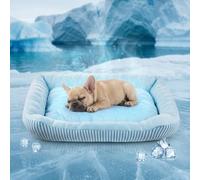 Cooling Bed for Large Medium Small Dogs Cooling Mat for Dogs with Ice Silk Fabric Self-cooling Washable Pet Summer Bed Indoor
