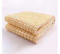 Cooling Bed Mat Bamboo Folding Mattress - Breathable Summer Sleeping Pad for Comfortable Sleep, Lightweight and Refreshing for Mahjong and Relaxation