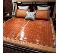 Cooling Bed Mat - Double-Sided Bamboo and Rattan Air Conditioning Sheet for Summer Sleeping, Smooth and Breathable Design