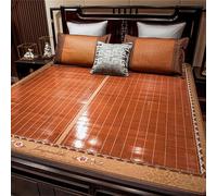 Cooling Bed Mat, Double-Sided Summer Sleeping Pad, Bamboo & Rattan Air Conditioning Mat, Foldable Refreshing Bed Sheet - Essential for Hot Weather Comfort