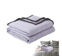 Cooling Blanket - 59" x 78" Soft Breathable Throw Reversible Summer Blanket 98% Cotton Lightweight Cool Duvet Machine Washable Bedding | For Hot Sleepers, Night Sweats