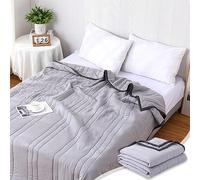 Cooling Blanket, Cooling Fiber Summer Blankets, Lightweight Cool Blanket, Ice Blanket for All-Season, Night Sweats Adult Kids Hot Sleeper Breathable Single/Double Bed Blanket Gifts (Gray, 100*150cm)