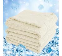 Cooling Blanket, Coverless Duvet,Ultra-Soft & Friendly, Lightweight, Breathable, Machine Washable,Cool Sleeping Summer Blanket for Night Sweats Hot Sleeper, for Bed Sofa,Double Size 213 x 228 cm,Beige