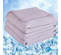 Cooling Blanket, Coverless Duvet,Ultra-Soft & Friendly, Lightweight, Breathable, Machine Washable,Cool Sleeping Summer Blanket for Night Sweats Hot Sleeper,for Bed Sofa,King Size,228 x 274 cm, Purple