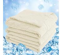 Cooling Blanket, Coverless Duvet,Ultra-Soft & Friendly, Lightweight, Breathable, Machine Washable,Cool Sleeping Summer Blanket for Night Sweats Hot Sleeper, for Bed Sofa,Double XL,228 x 228 cm, Beige