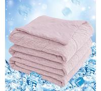 Cooling Blanket, Coverless Duvet,Ultra-Soft & Friendly,Lightweight, Breathable, Machine Washable,Cool Sleeping Summer Blanket for Night Sweats Hot Sleeper,for Bed Sofa,Cool Blankets,243 x 259 cm,Pink
