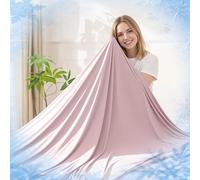 Cooling Blanket for Hot Sleepers, Double-Sided Cold Blanket with Japanese Q-Max >0.5 Arc-Chill Fibers, Lightweight & Breathable Summer Blanket for Night Sweats, Couch, Travel (127 x 152 cm, Pink)