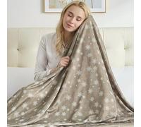 Cooling Blanket for Hot Sleepers -Thin Summer Cooling Blanket Queen Size, Q-Max >0.5 Lightweight Cooling Throw Blanket for Bed, Couch, or Sofa-Snowflake Cool Blankets(Light brown, Queen 228 x 228cm)