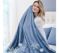 Cooling Blanket for Hot Sleepers, Throw Size, 127x178cm, Blue | Q-Max 0.45 Instant Cool, Breathable & Lightweight Cold Blanket for Summer Nights Sweats, Menopause, Bed, Machine Washable