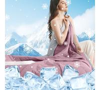 Cooling Blanket for Night Sweats, 2025 New Double-Sided Ice Silk Cooling Blanket King Size With Q-Max 0.5 & Arc-Chill 3.0 Cool Fiber, Summer Quilt Large Travel Cool Blanket for Sleeping (DS, S)