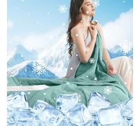 Cooling Blanket for Night Sweats, 2025 New Double-Sided Ice Silk Cooling Blanket King Size With Q-Max 0.5 & Arc-Chill 3.0 Cool Fiber, Summer Quilt Large Travel Cool Blanket for Sleeping (QL, M)