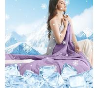 Cooling Blanket for Night Sweats, 2025 New Double-Sided Ice Silk Cooling Blanket King Size With Q-Max 0.5 & Arc-Chill 3.0 Cool Fiber, Summer Quilt Large Travel Cool Blanket for Sleeping (MZ, S)