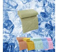 Cooling Blanket for Night Sweats, Comfy Sleepers Cooling Blanket, Lightweight Absorb Heat Cooling Blankets, Skin Friendly Cotton Double Cold Effect Ice Blankets (Dark Green, 200x230cm)