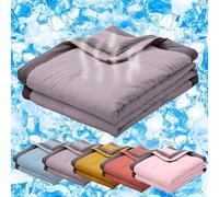 Cooling Blanket for Night Sweats, Summer Blanket for Hot Sleepers, Ice Cooling Blankets Double Sided Cold Effect Cool Blankets for Sleeping, Breathable Cold Throw for Bed Sofa Travel(200 * 220cm)