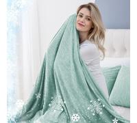 Cooling Blanket for Night Sweats, Summer Ice Cold Blanket for Hot Sleepers Q-Max > 0.45 Thin Soft Breathable Lightweight Cool Blankets for Bed Sofa Camping Travel, King Size, Green, 228x274CM