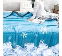Cooling Blanket for Summer, 2025 New Cooling Blanket for Night Sweats, Comfortable, Breathable, Cool Feeling for Night Sweats, Hot Flushes, Menopause, Summer Throw for Sofa & Bed (Blue, 200 * 220cm)