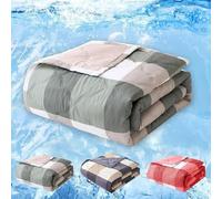 Cooling Blanket for Summer, Soft and Lightweight Cool Blankets Comforter Bed Cooling Blanket Double Bed for Night Sweats All Season (green, 150x200cm)