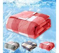 Cooling Blanket for Summer, Soft and Lightweight Cool Blankets Comforter Bed Cooling Blanket Double Bed for Night Sweats All Season (pink, 100x140cm)