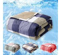Cooling Blanket for Summer, Soft and Lightweight Cool Blankets Comforter Bed Cooling Blanket Double Bed for Night Sweats All Season (blue, 100x140cm)