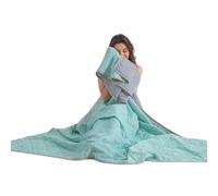 Cooling Blanket - Lightweight Breathable Summer Blanket for Night Sweats, Skin-Friendly Cooling Throw for Bed Couch Travel, Single/Double Bed Blankets for Hot Sleepers (G-Light Green,150 * 200CM)
