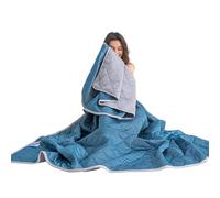 Cooling Blanket - Lightweight Breathable Summer Blanket for Night Sweats, Skin-Friendly Cooling Throw for Bed Couch Travel, Single/Double Bed Blankets for Hot Sleepers (C-Lake Blue,100 * 150CM)