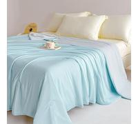 Cooling Blanket Queen Size - Double Sided Cooling Blankets for Hot Sleepers, Lightweight Soft Breathable Summer Blanket for Night Sweats (Blue,200 * 230cm)